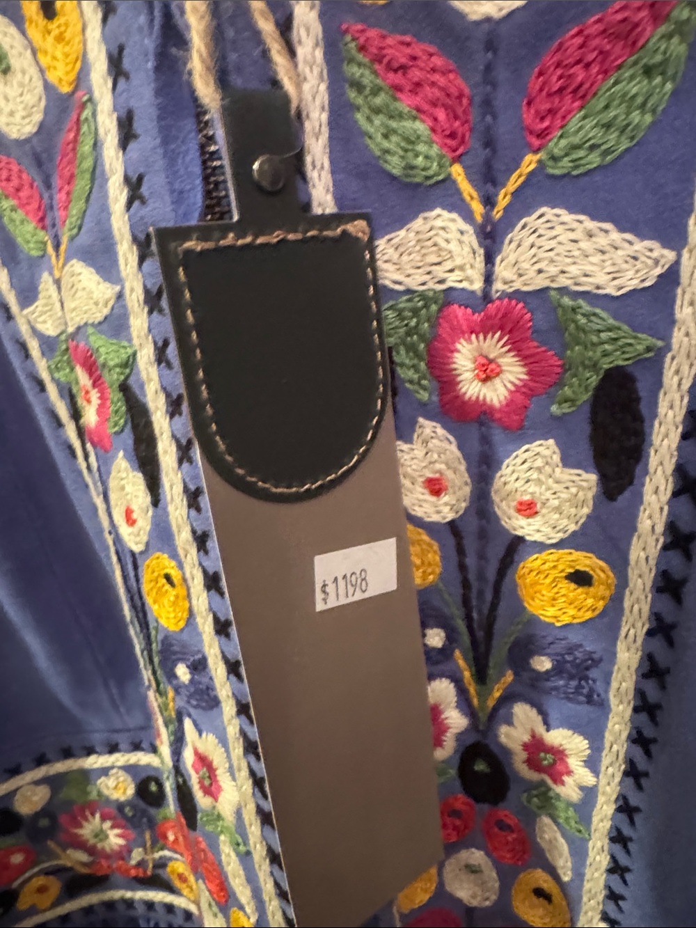 Double D Ranch Justyna heavily embroidered fringed suede jacket NWT - Picture 13 of 15